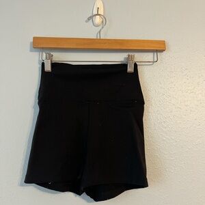 Capezio Black High Waist Shorts